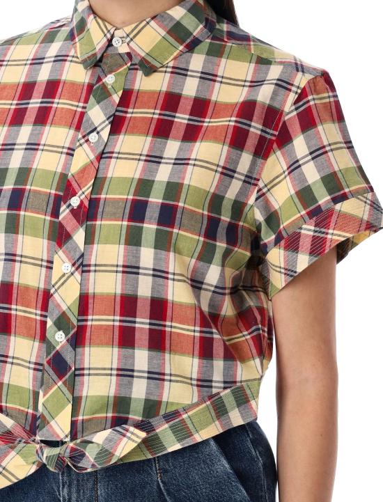 25SS 랄프 로렌 블라우스 211959816 1855 RED YELLOW CHECK - RALPH LAUREN