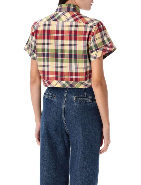 25SS 랄프 로렌 블라우스 211959816 1855 RED YELLOW CHECK - RALPH LAUREN