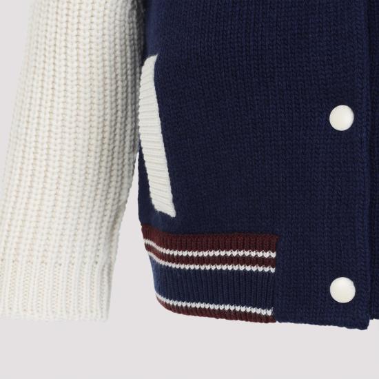 25SS 미우미우 자켓 MMJ126SOOO 15Z3 F056H NAVY NATURALE BLUE - MIU MIU