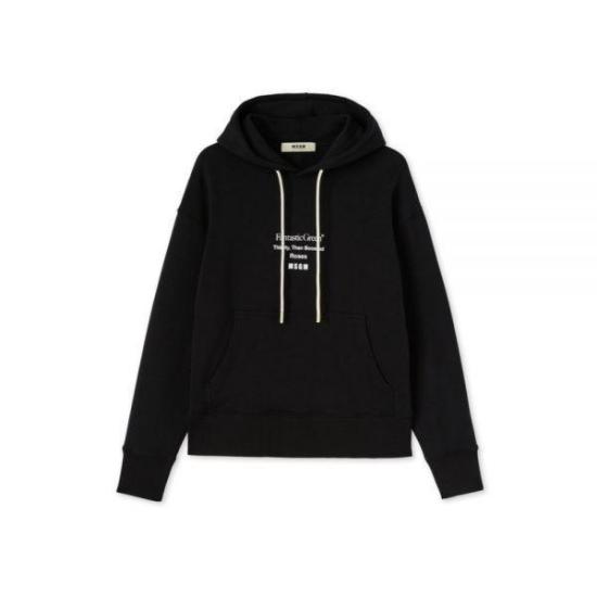  엠에스지엠 후드 티셔츠 3546MM04 237581 99 BLACK DOM