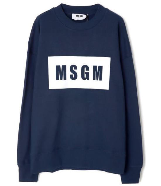  엠에스지엠 긴팔 티셔츠 3540MM523 237799 89 NAVY DOM