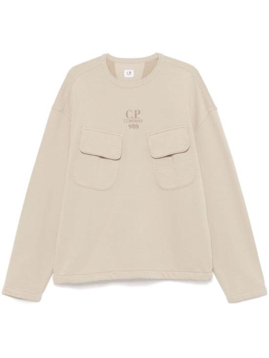  씨피 컴퍼니 긴팔 티셔츠 17CMSS020A006372G327 VINTAGE KHAKI DOM