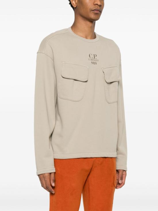  씨피 컴퍼니 긴팔 티셔츠 17CMSS020A006372G327 VINTAGE KHAKI DOM - C.P. COMPANY