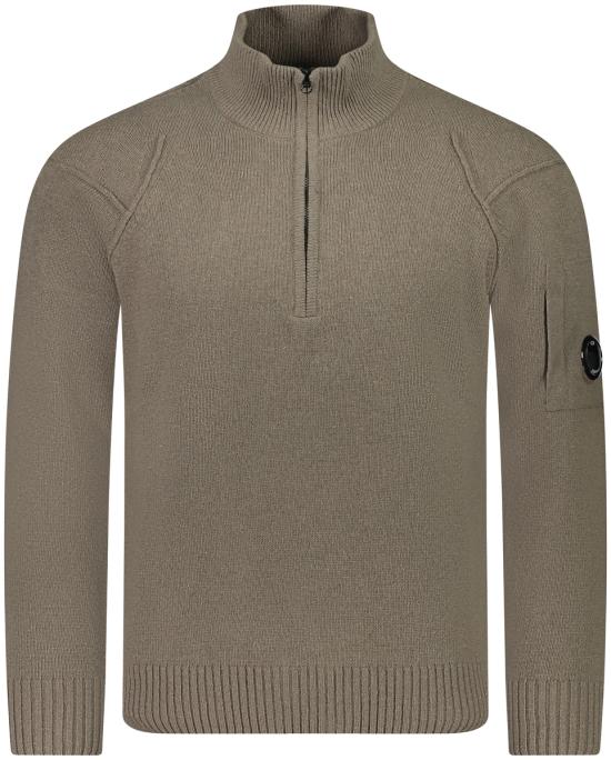  씨피 컴퍼니 Lambswool GRS 램스울 GRS 하프집 니트  17CMKN144A110149A359 WALNUT DOM