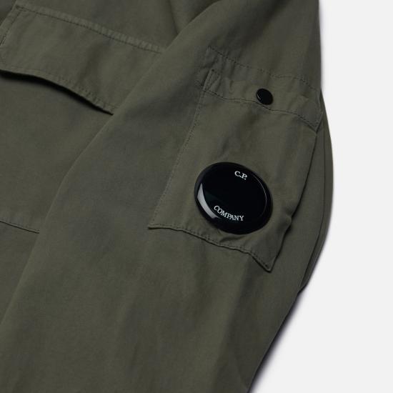  씨피 컴퍼니 오가닉 개버딘 셔츠 17CMSH140A110143G674 GRAPE LEAF DOM - C.P. COMPANY