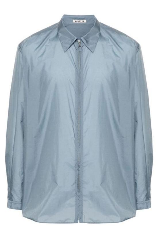  오라리 긴팔 셔츠 A24SS02DN BLUE GRAY DOM