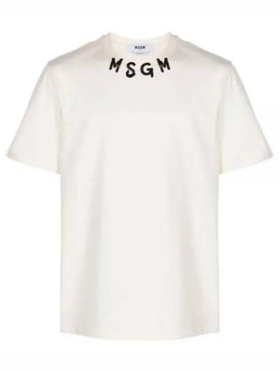  엠에스지엠 반팔 티셔츠 3640MM11824700202 IVORY DOM