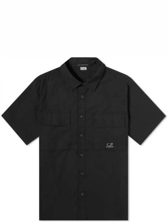  씨피 컴퍼니 반팔 셔츠 16CMSH213A005691G999 BLACK DOM