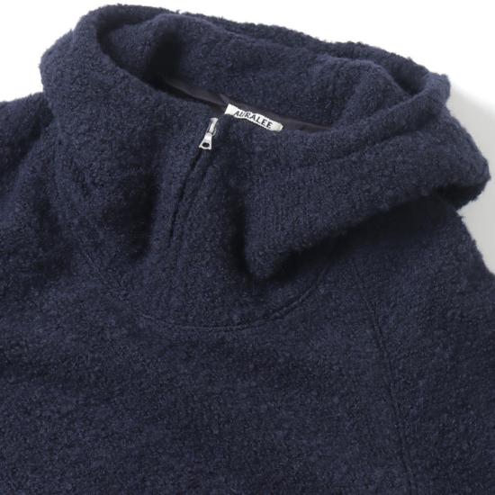 오라리 후드 티셔츠 A23AP01AK DARK NAVY DOM - AURALEE
