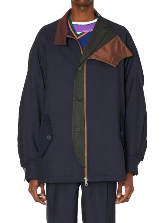  컬러 자켓 23WCMG11201 C JACKET NAVY DOM