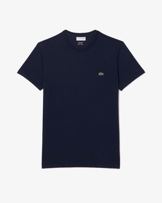25SS 라코스테 피마 코튼 저지 크루넥 티셔츠 TH6709166 NAVY DOM