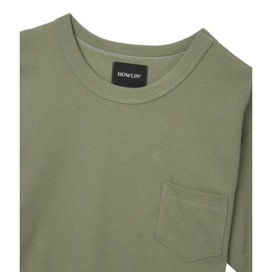  하울린 반팔 티셔츠 BELGIAN WAFFLE T SHIRT AGAVE DOM - HOWLIN