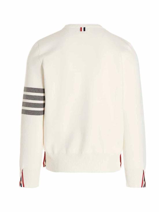 26SS 톰브라운 코튼 크레이프 4바 풀오버 MKA202A 00219 100 WHITE DOM - THOM BROWNE