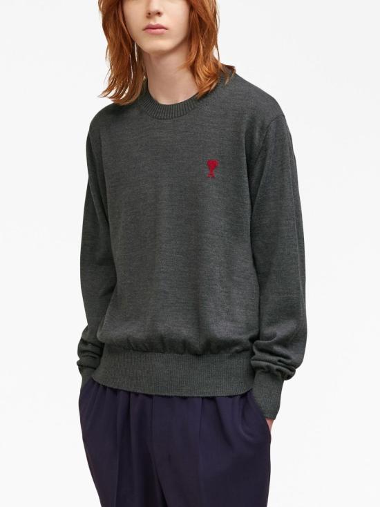  아미 스웨터 HKS111KN0025055 GRAY DOM - AMI