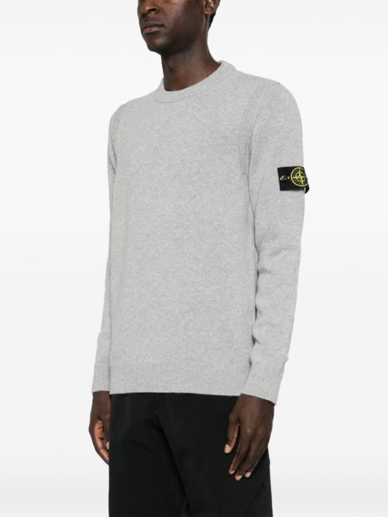  스톤 아일랜드 스웨터 8115508A3V0M64 MELANGE GREY DOM - STONE ISLAND