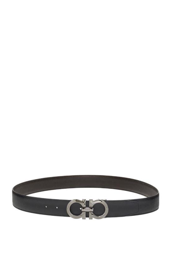 26SS 살바토레 페라가모 간치니 리버시블 벨트 67A161 725421 BLACK TESTA DI MORO DOM - SALVATORE FERRAGAMO