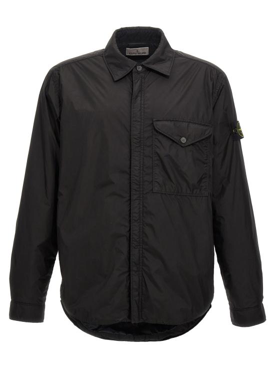  스톤 아일랜드 Light Outerwear 오버 셔츠 8115Q0123V0029 BLACK DOM