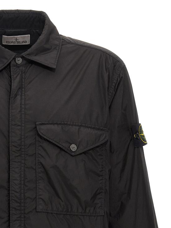  스톤 아일랜드 Light Outerwear 오버 셔츠 8115Q0123V0029 BLACK DOM - STONE ISLAND