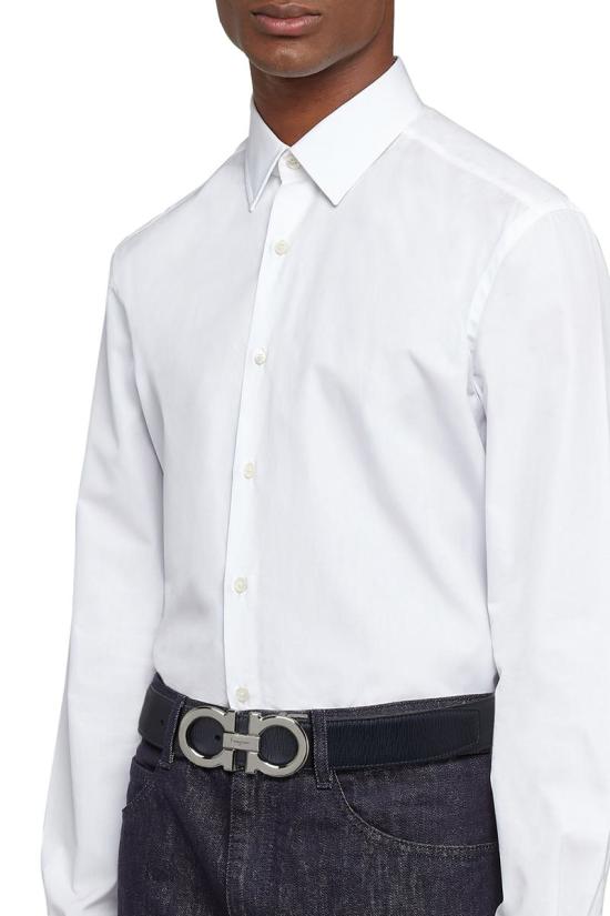 26SS 살바토레 페라가모 가죽 벨트 679710 746507 DEEP OCEAN BLACK DOM - SALVATORE FERRAGAMO