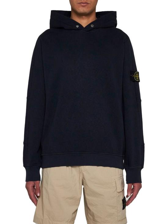  스톤 아일랜드 후드 티셔츠 801565860V0020 NAVY BLUE DOM - STONE ISLAND