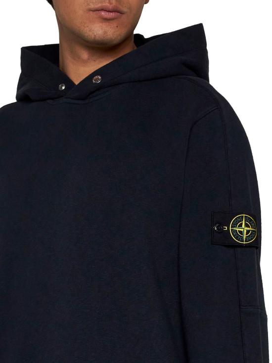  스톤 아일랜드 후드 티셔츠 801565860V0020 NAVY BLUE DOM - STONE ISLAND
