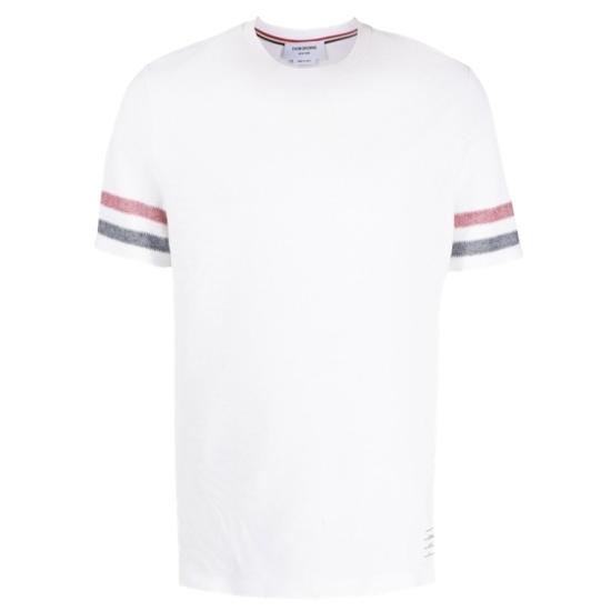  톰브라운 반팔 티셔츠 MJS204A J0046 100 WHITE DOM