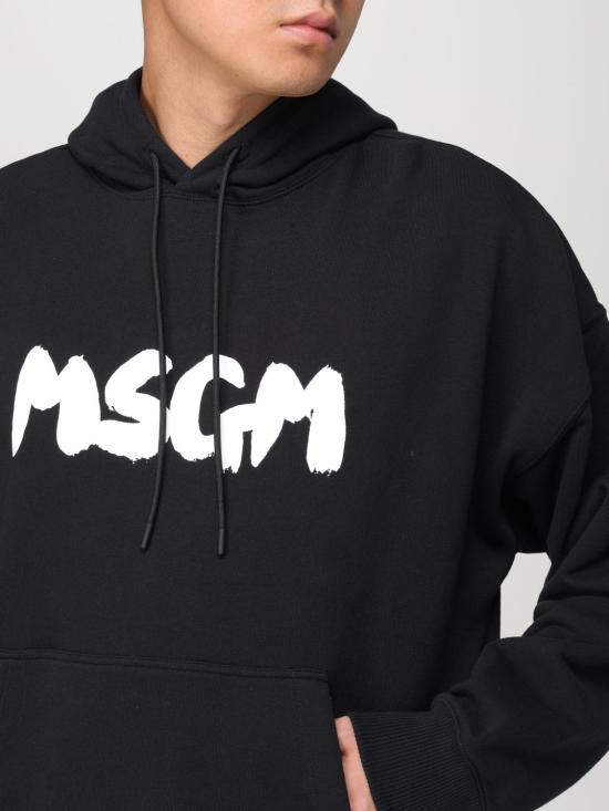  엠에스지엠 후드 티셔츠 3740MM10624779999 BLACK DOM - MSGM