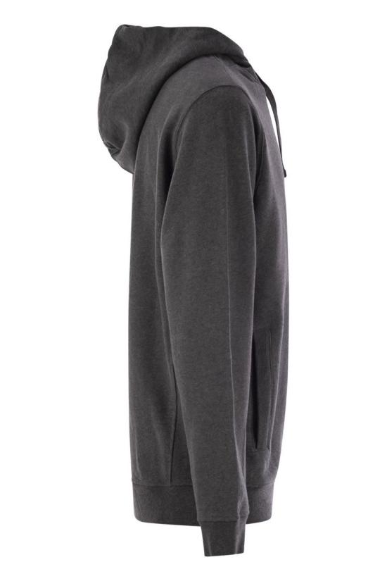  스톤 아일랜드 후드 티셔츠 811560820V0M67 DARK GREY MELANGE DOM - STONE ISLAND