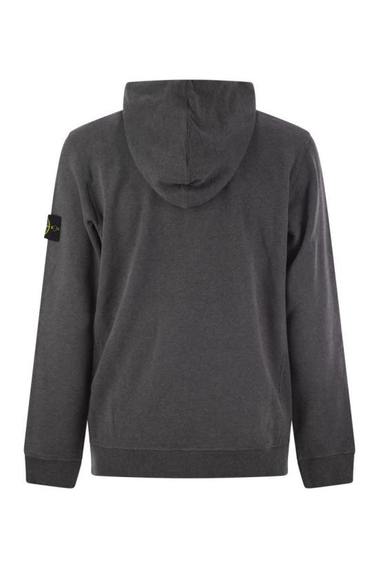  스톤 아일랜드 후드 티셔츠 811560820V0M67 DARK GREY MELANGE DOM - STONE ISLAND