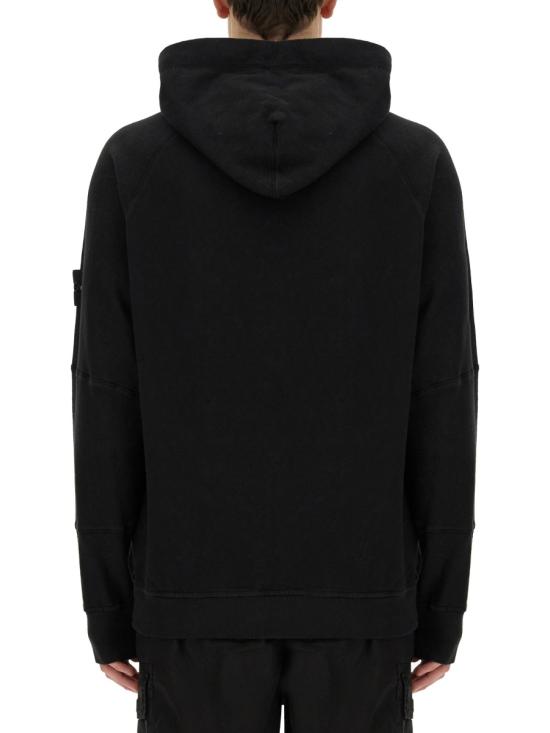  스톤 아일랜드 후드 티셔츠 801565860V0029 BLACK DOM - STONE ISLAND