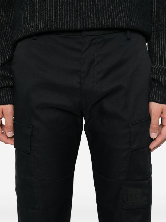  씨피 컴퍼니 스트레이트 팬츠 17CLPA041A 110165A 999 BLACK DOM - C.P. COMPANY