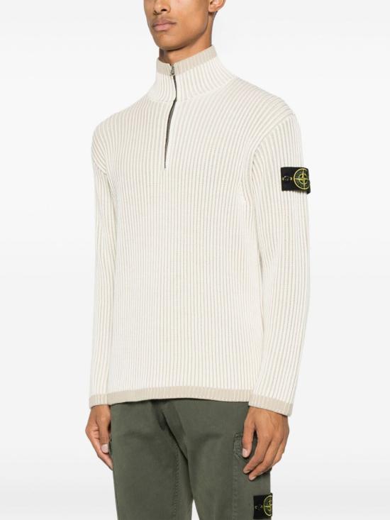  스톤 아일랜드 집업 니트 8115516C1V0099 NATURAL DOM - STONE ISLAND