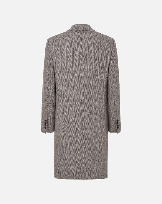  아미 코트 HCO010WV00542004 DARK COFFEE OFF WHITE DOM - AMI