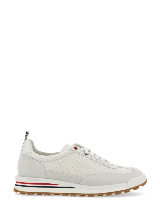 26FW 톰브라운 파인 키드 스웨이드 테크 러너 베이지 MFD180A 03050 100 WHITE GREY DOM - THOM BROWNE