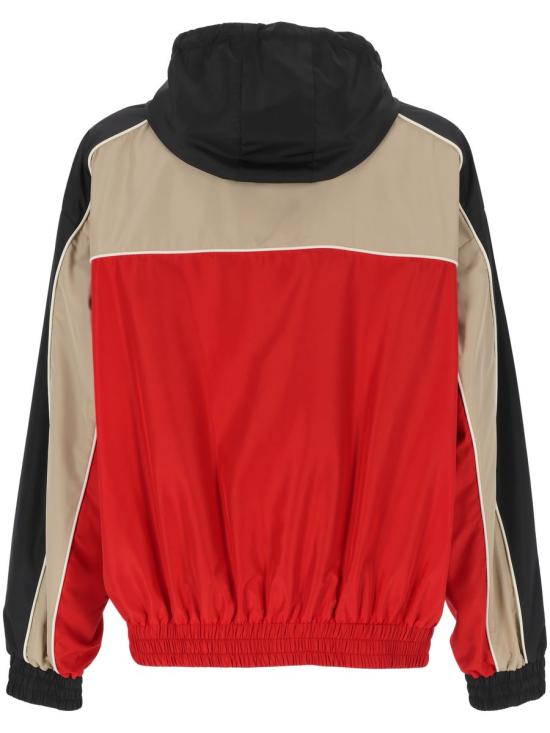  골든구스 패치워크 윈드브레이커 GMP02018 P001266 82742 SAVVY RED DARK BLUE PALE KHAKI DOM - GOLDEN GOOSE