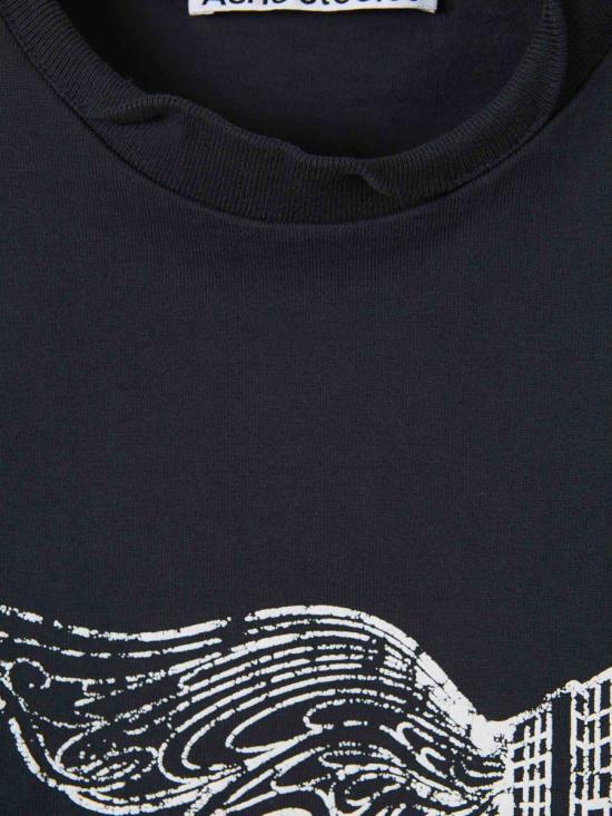  아크네 스튜디오 반팔 티셔츠 BL0392BM0 FADED BLACK DOM - ACNE STUDIOS