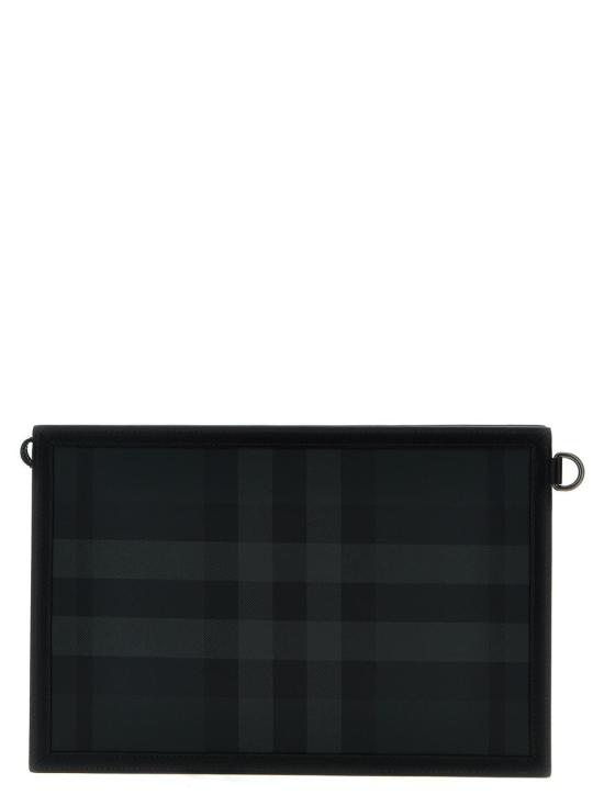26SS 버버리 체크 지퍼 파우치 8070205 CHARCOAL DOM - BURBERRY