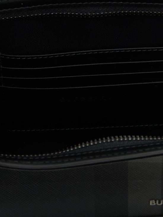 26SS 버버리 체크 지퍼 파우치 8070205 CHARCOAL DOM - BURBERRY