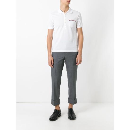 25SS 톰브라운 폴로 티셔츠 MJP022A01455100 WHITE DOM - THOM BROWNE