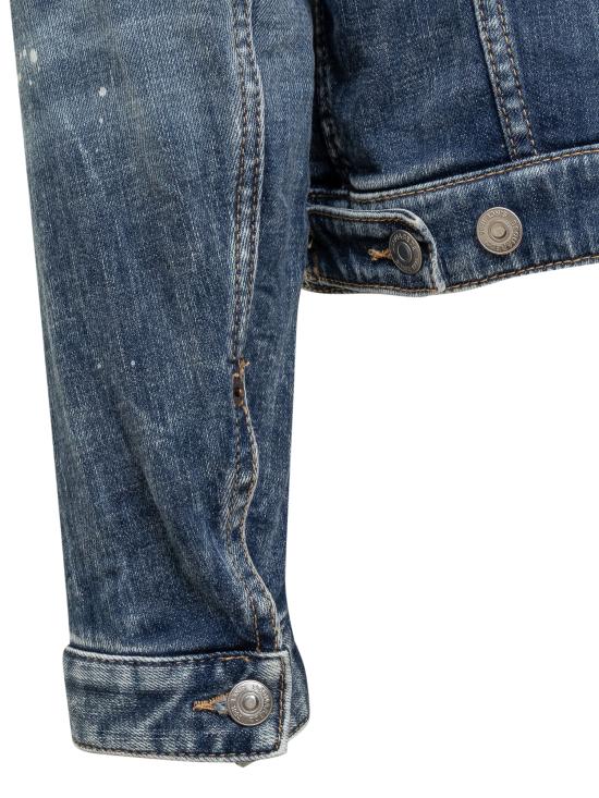  디스퀘어드2 데님 자켓 S74AM1521S30872470 NAVY BLUE DOM - DSQUARED2
