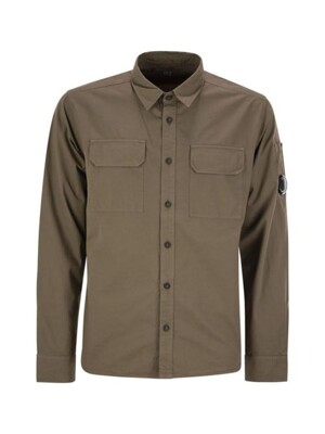  씨피 컴퍼니 오가닉 개버딘 셔츠 17CMSH140A 110143G 359 WALNUT DOM