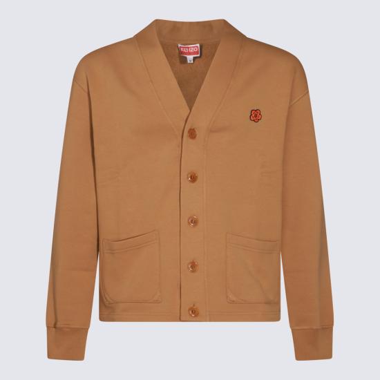  겐조 보케 플라워 V넥 가디건 FE65SW2264MT14 DARK CAMEL DOM