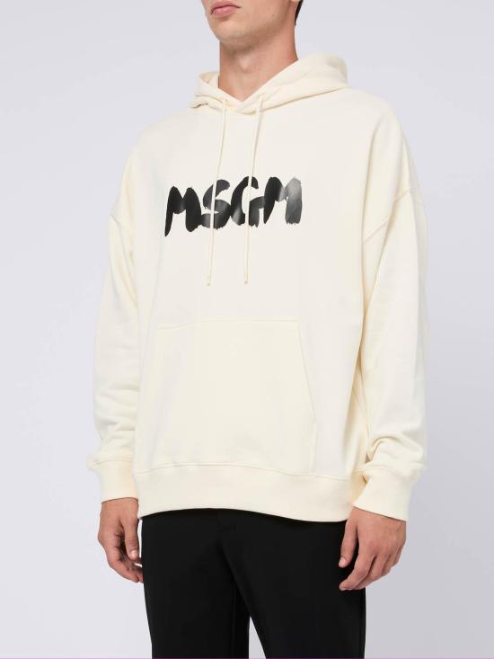  엠에스지엠 후드 티셔츠 3740MM10624779902 WHITE DOM - MSGM