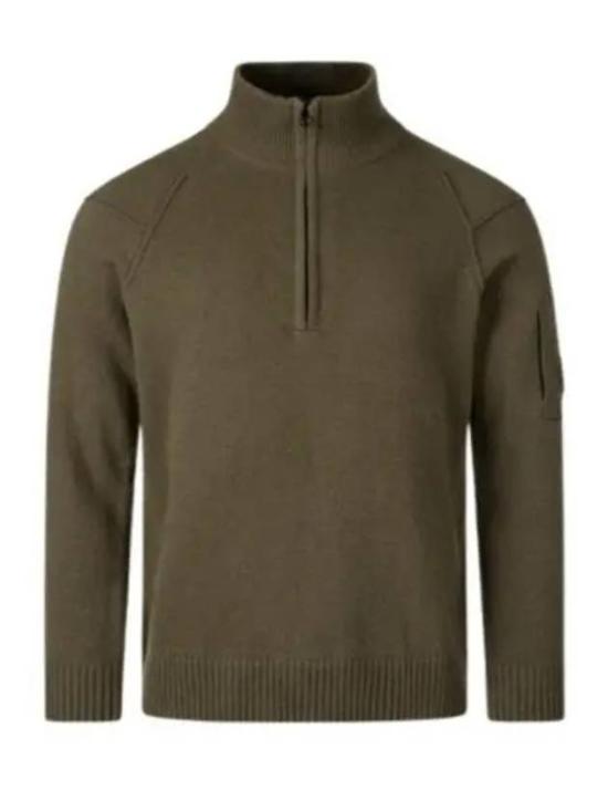  씨피 컴퍼니 Lambswool GRS 램스울 GRS 하프집 니트  17CMKN144A110149A683 IVY GREEN DOM