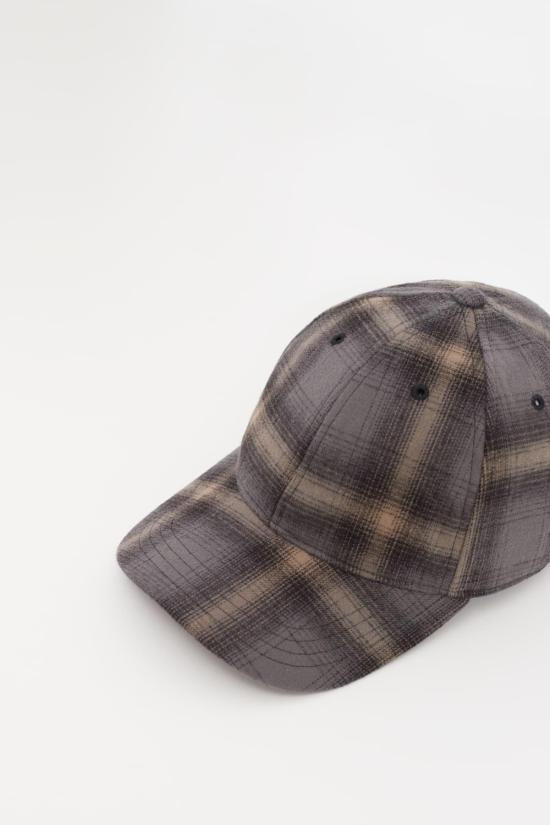  아워레가시 볼캡 A4248BDG OYSTER CHECK HAIRY FLANNEL DOM - OUR LEGACY