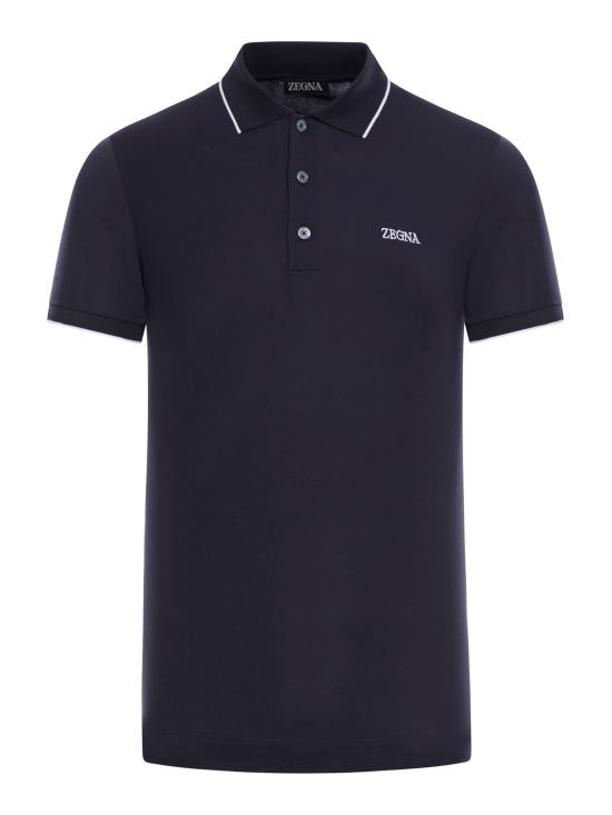 25SS 에르메네질도제냐 폴로 티셔츠 E7358A5B746B09 NAVY BLUE DOM