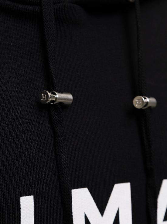 25FW 발망 후드 티셔츠 DH1JR002BB65EAB BLACK DOM - BALMAIN