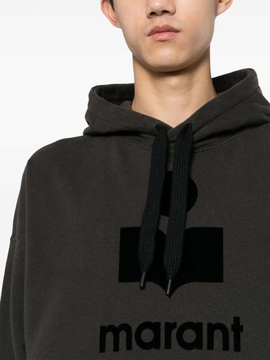  이자벨마랑 마일리 로고 후드 티셔츠 SW0027HA B1M18H 02FK FADED BLACK DOM - ISABEL MARANT