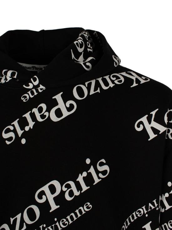  겐조 후드 티셔츠 FE58SW0074MG99J BLACK DOM - KENZO