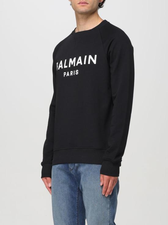  발망 긴팔 티셔츠 DH1JQ005BB65EAB BLACK DOM - BALMAIN
